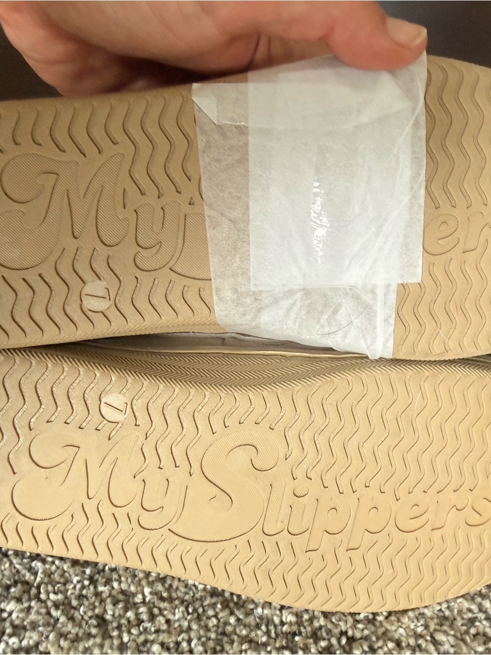 Cream Suede 🤍 Moccasin Slippers - Picture 4 of 6